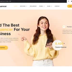 Influencer Marketing Agency - WordPress Website