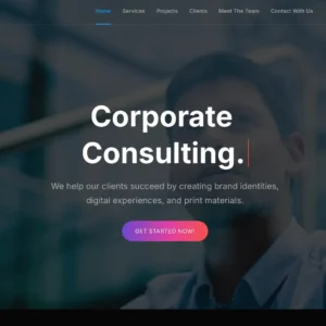 Corporate One Page - WordPress Website
