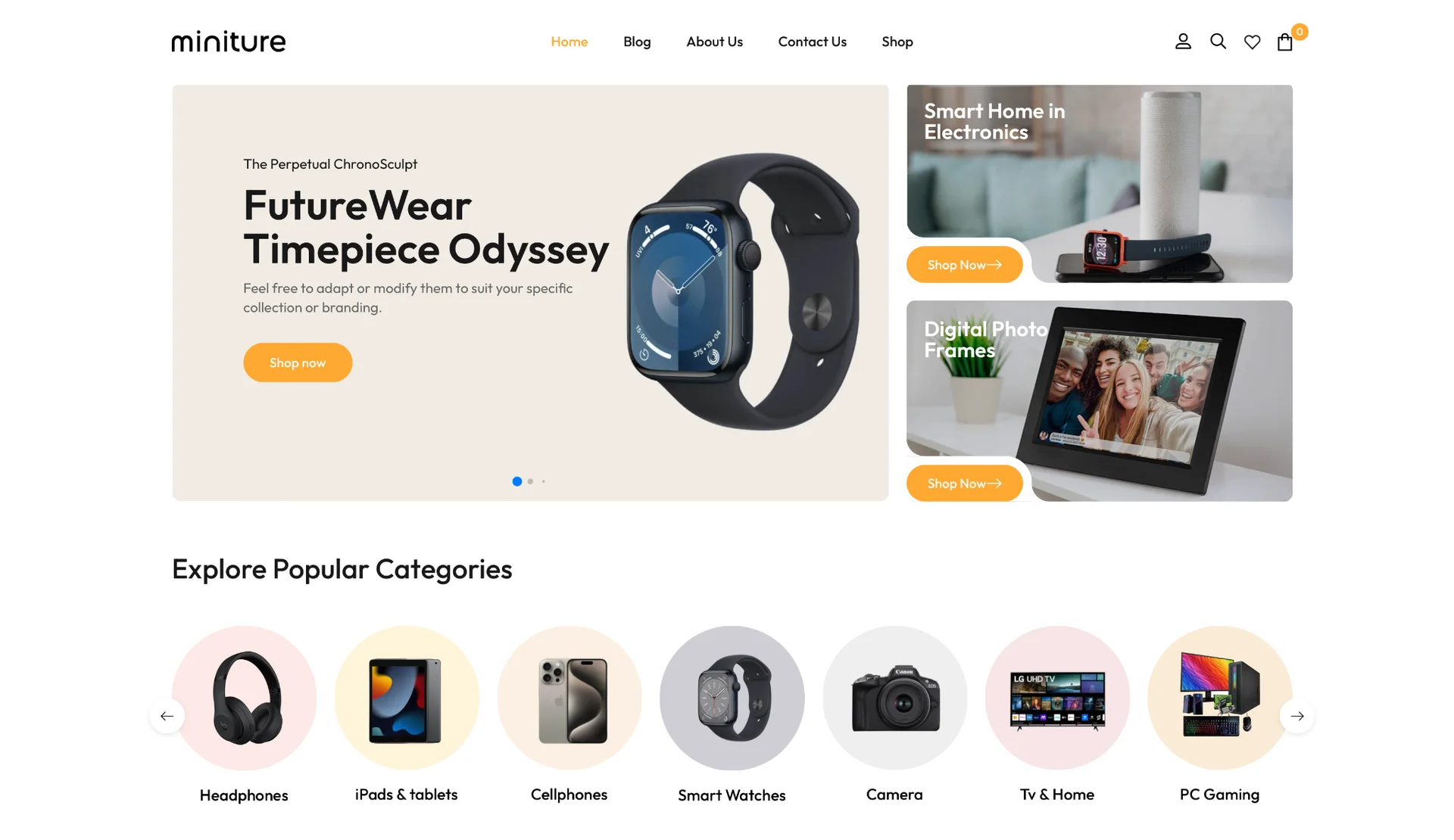 wordpress-product-showcase-hero-section