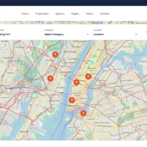 Interactive Map Real Estate - WordPress Website