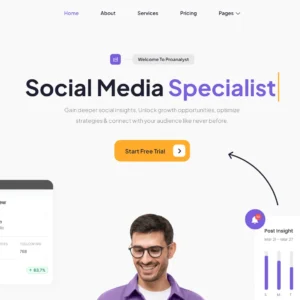 Social Media Analytics - WordPress Website