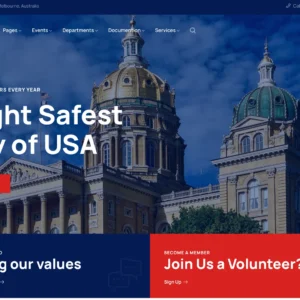 Safe City & Public Safety - WordPress Website