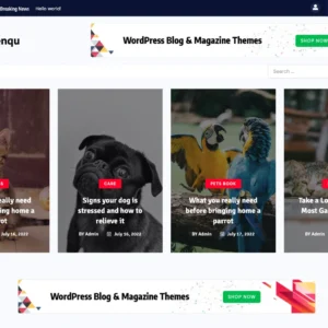 Pet Care & Animal Blog - WordPress Website