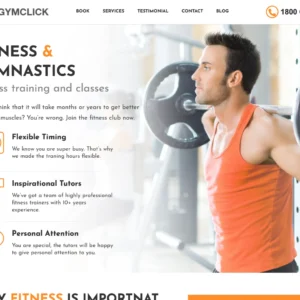 Fitness Coaching & Gym Center - WordPress Website