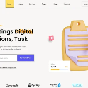 Task Management & Digital Solutions - WordPress Website