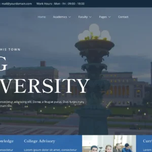 University & Educational Portal - WordPress Website