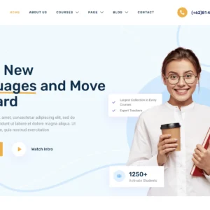 Language School & Online Courses - WordPress Website