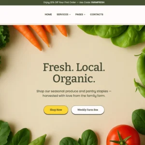 Farm Fresh Organic Market – WordPress Website