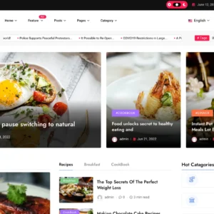 Food Blog & Recipe Magazine – WordPress Website