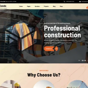 Professional Construction Company - WordPress Website