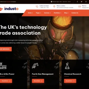 Industrial Technology & Engineering - WordPress Website