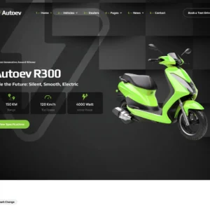 Electric Scooter Showcase - WordPress Website