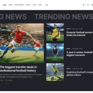 Sports News & Blog - WordPress Website