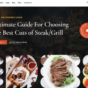 Steak & Grill Dining - WordPress Website