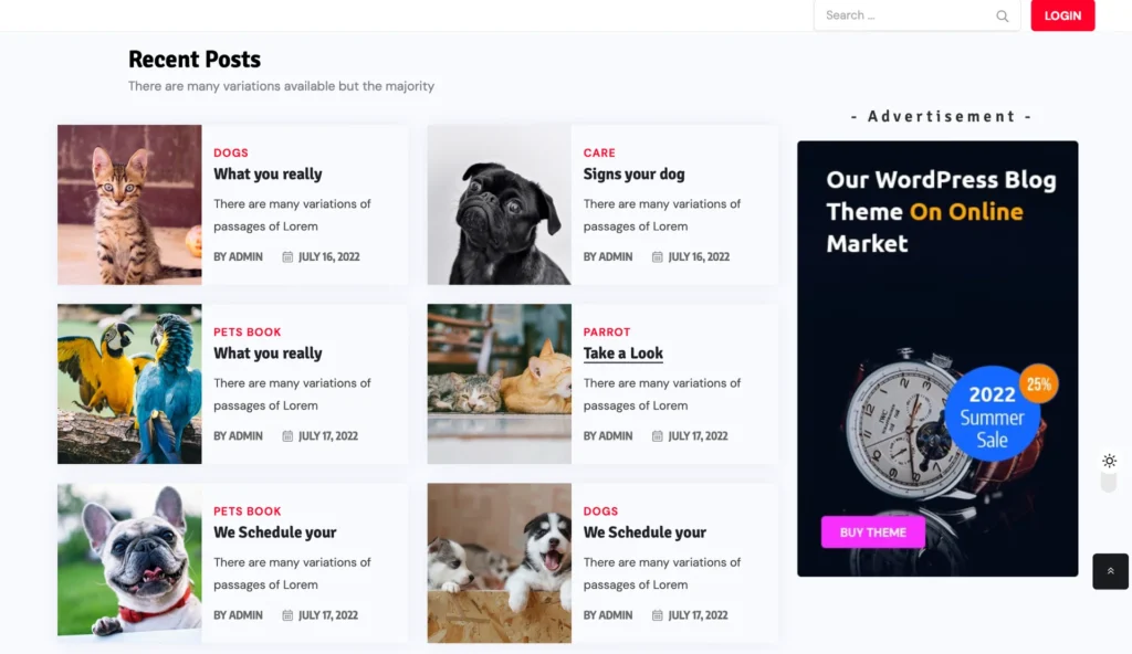 wordpress-animals-theme-cat-section