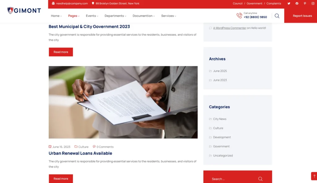 wordpress-public-transportation-info-section